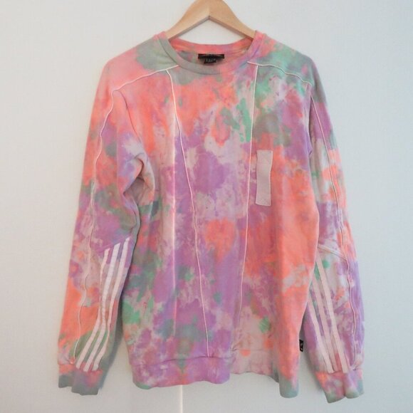 ADIDAS X PHARRELL WILLIAMS HU Human Race Holi Crew Neck Pastel Tie Dye Sweater - Picture 2 of 14